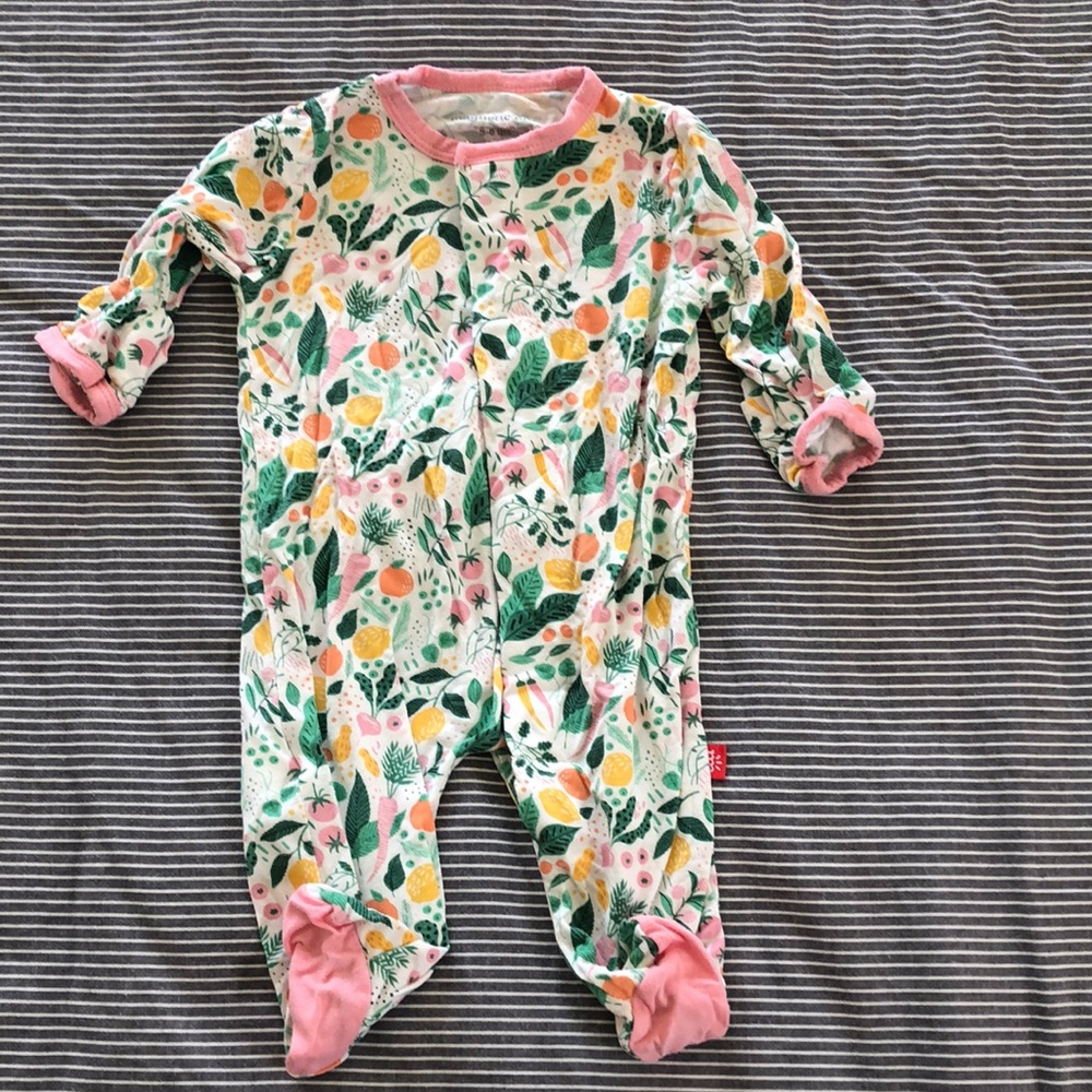 Magnetic Me newborn footie onesie